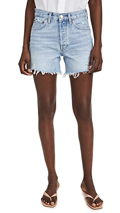 Agolde Dee Super High Waist Cutoff Denim Shorts In Swapmeet