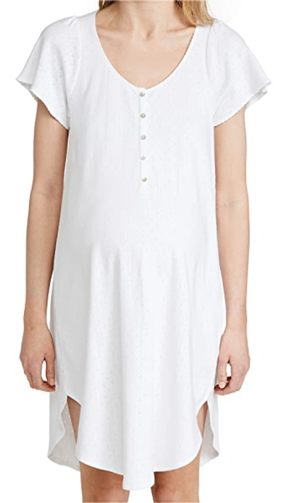 Shop Hatch The Pointelle Nightgown White