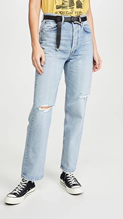 Shop Agolde 90's Mid Rise Loose Fit Jeans In Captured