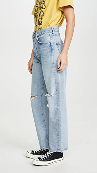 Shop Agolde 90's Mid Rise Loose Fit Jeans In Captured