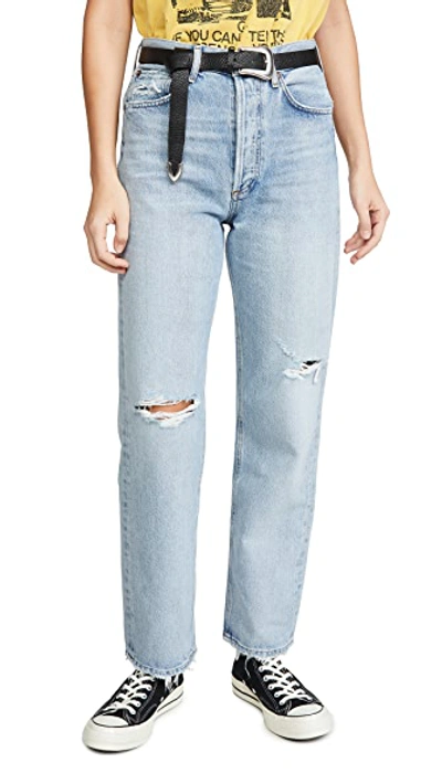 Shop Agolde 90's Mid Rise Loose Fit Jeans In Captured