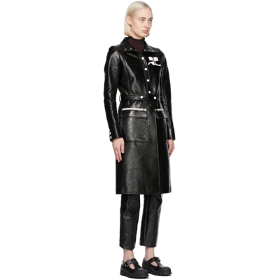 COURREGES 黑色徽标风衣