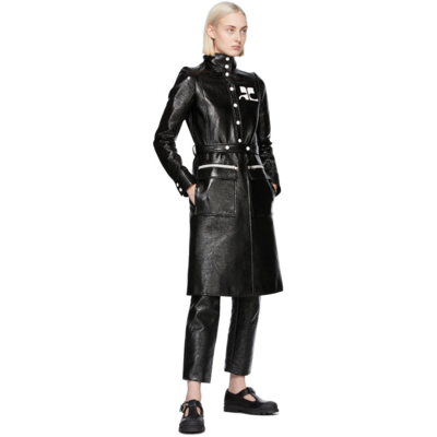 COURREGES 黑色徽标风衣