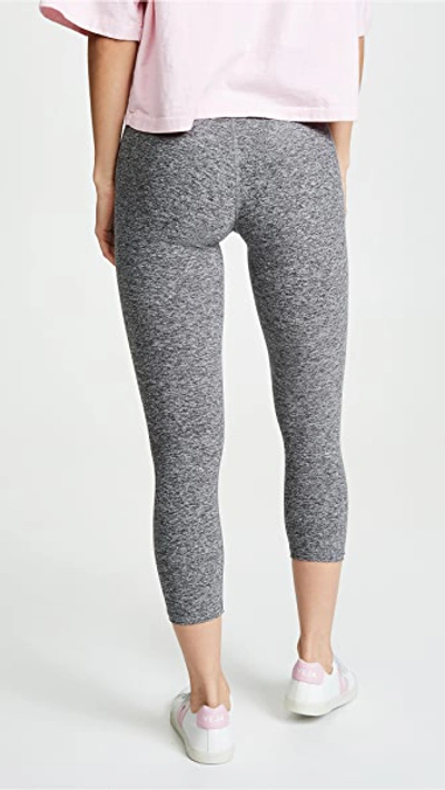 Shop Beyond Yoga High Waist Capri Leggings In Black/white