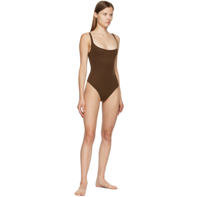 Skims Fits Everybody Square Neck Sleeveless Bodysuit In Cocoa