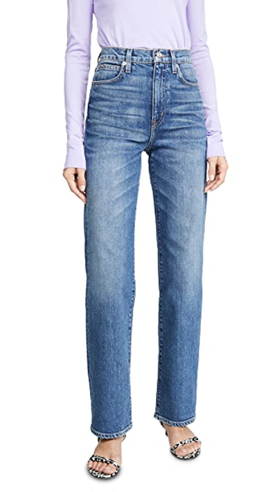 Slvrlake London High-rise Straight-leg Jeans In Blue
