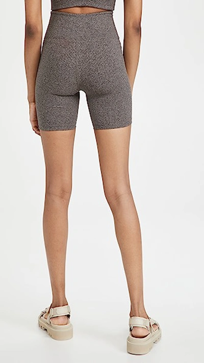 Shop Year Of Ours Ribbed V Waist Biker Shorts Heathered Grey