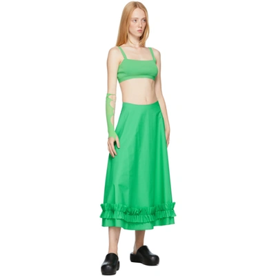 Shop Molly Goddard Green Morgan Skirt