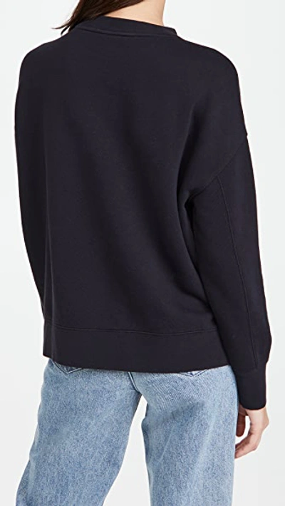 Shop Vince Essential Relaxed Pullover In Coastal