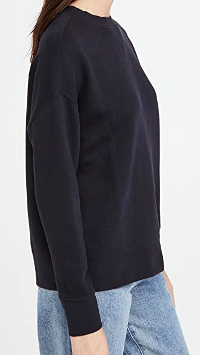 Shop Vince Essential Relaxed Pullover In Coastal