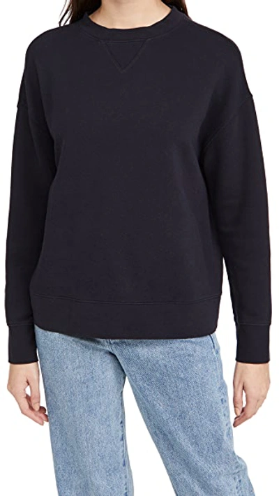 Shop Vince Essential Relaxed Pullover In Coastal