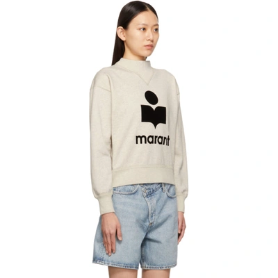 Shop Isabel Marant Étoile Beige Mock Neck Moby Sweatshirt In 23ec Ecru