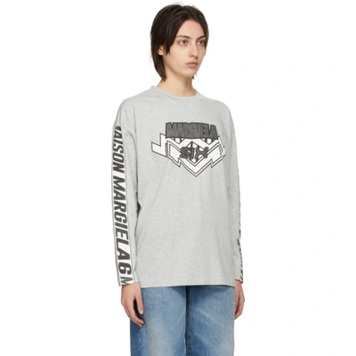 Shop Mm6 Maison Margiela Grey Motocross Long Sleeve T-shirt In 858m Grey