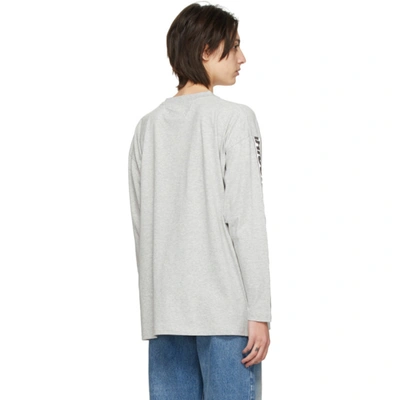 Shop Mm6 Maison Margiela Grey Motocross Long Sleeve T-shirt In 858m Grey