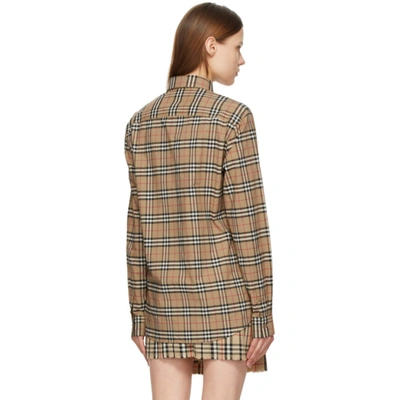 Shop Burberry Beige Vintage Check Jameson Shirt In Archive Bei