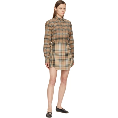 Shop Burberry Beige Vintage Check Jameson Shirt In Archive Bei
