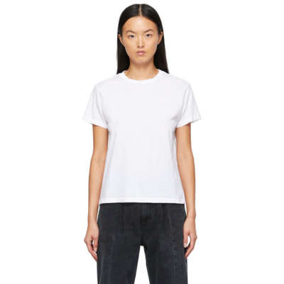 Shop Agolde White Supima Cotton Rena T-shirt