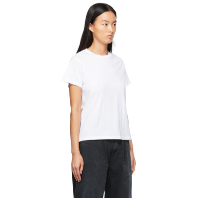 Shop Agolde White Supima Cotton Rena T-shirt