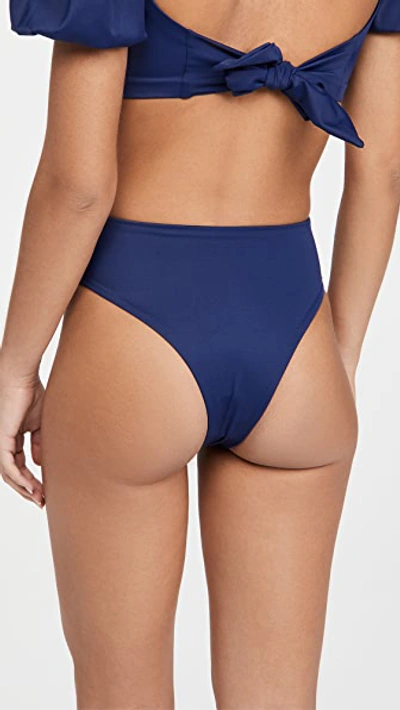 Shop Agua Bendita Isabella Proa Bikini Bottoms In Navy