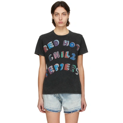 R13 Red Hot Chili Peppers Boyfriend T-shirt In Aged Black | ModeSens