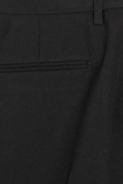 Shop Saint Laurent Wool-gabardine Skinny Pants In Black