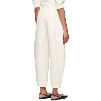 Shop Stella Mccartney Off-white Daisy Trousers In 9200 Cream