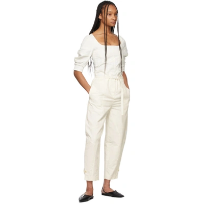 Shop Stella Mccartney Off-white Daisy Trousers In 9200 Cream