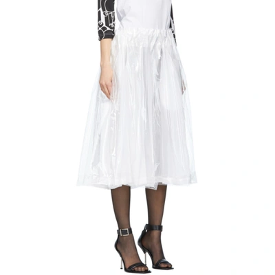Shop Comme Des Garçons White Layered Skirt In 2 White