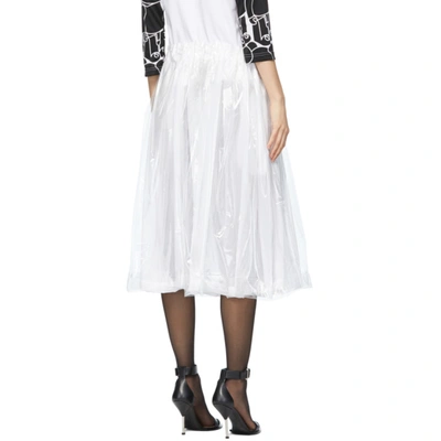 Shop Comme Des Garçons White Layered Skirt In 2 White