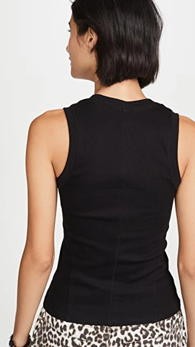 Free People Scoop Neck Tank Top In Black