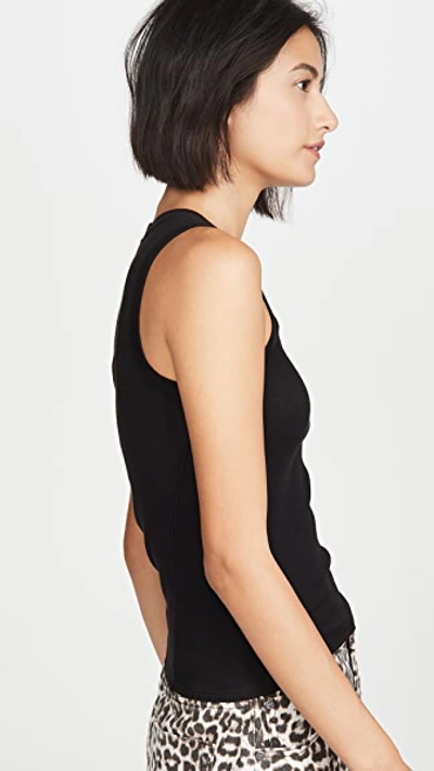 Free People Scoop Neck Tank Top In Black