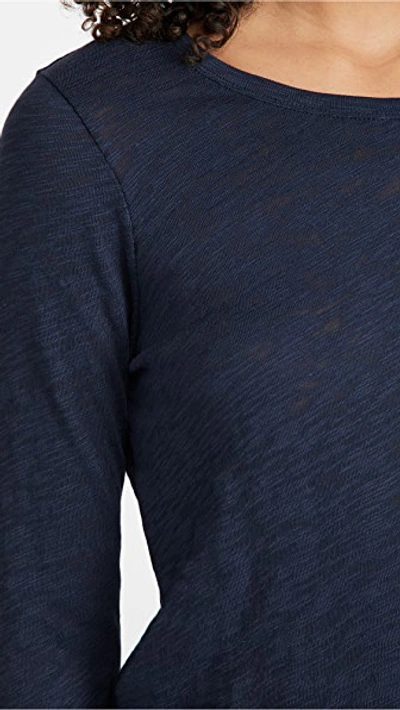 Atm Anthony Thomas Melillo Destroyed Wash Long-sleeve Slub Jersey Tee In Midnight