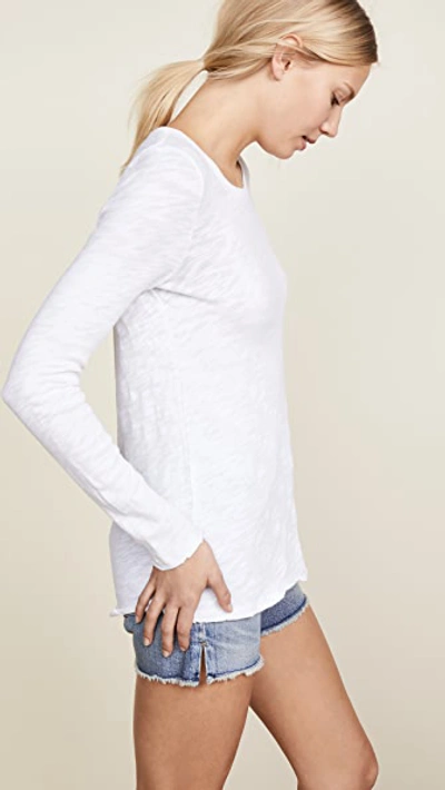 Atm Anthony Thomas Melillo Long Sleeve Destroyed Tee In White