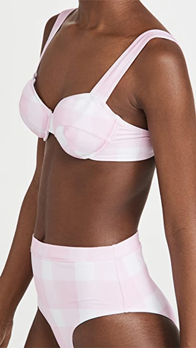 Solid & Striped Lilo Top In Painted Gingham Cloud Pink