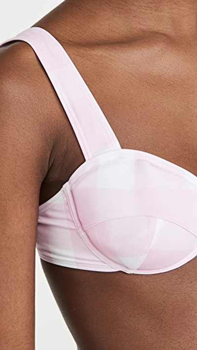 Solid & Striped Lilo Top In Painted Gingham Cloud Pink