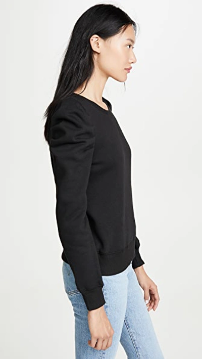 Rebecca Minkoff Janine Pleated-shoulder Sweatshirt In Black