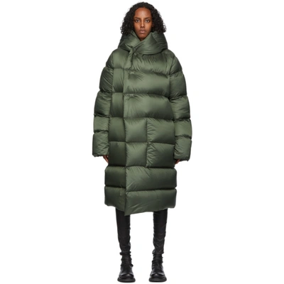 Shop Rick Owens Green Down Liner Coat In 15 Green