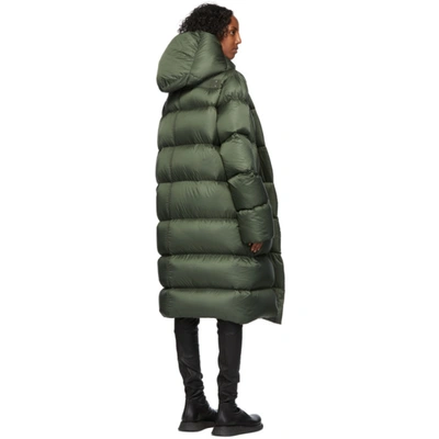 Shop Rick Owens Green Down Liner Coat In 15 Green