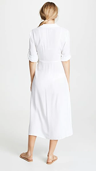 Shop Playa Lucila Shirt Cover Up Dress White