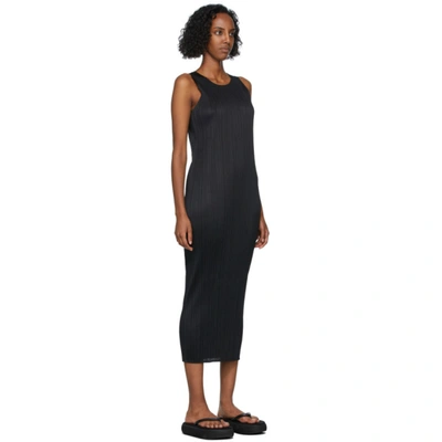 Shop Issey Miyake Black Basics Long Dress In 15 Black
