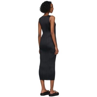 Shop Issey Miyake Black Basics Long Dress In 15 Black