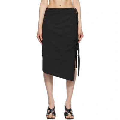 Off-white Black Formal Strings Midi Skirt