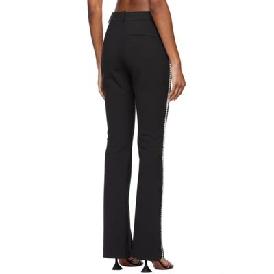 Shop Area Black Crystal Stitched Slim Flare Trousers