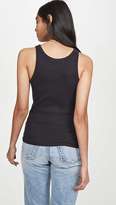 Shop Amo Long Rib Tank Vintage Black