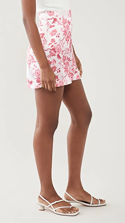 Shop The Vampire's Wife Jannah Silk Shorts In Liberty Red