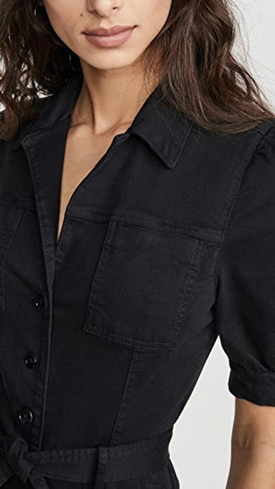 Paige Mayslie Stretch-cotton-blend Jumpsuit In Washed Black