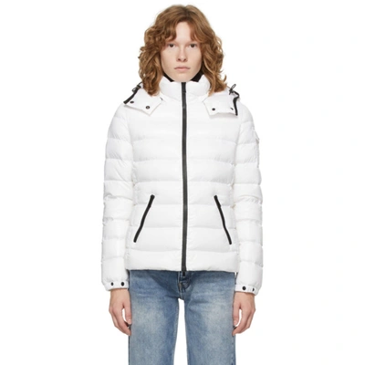 Shop Moncler White Down Bady Jacket In 032 White