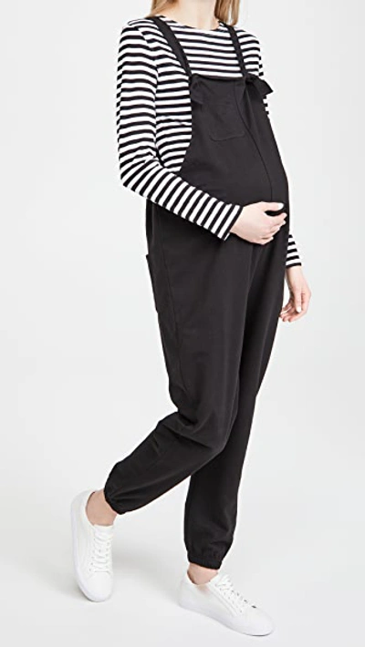 Shop Hatch The Zadie Overalls In Black