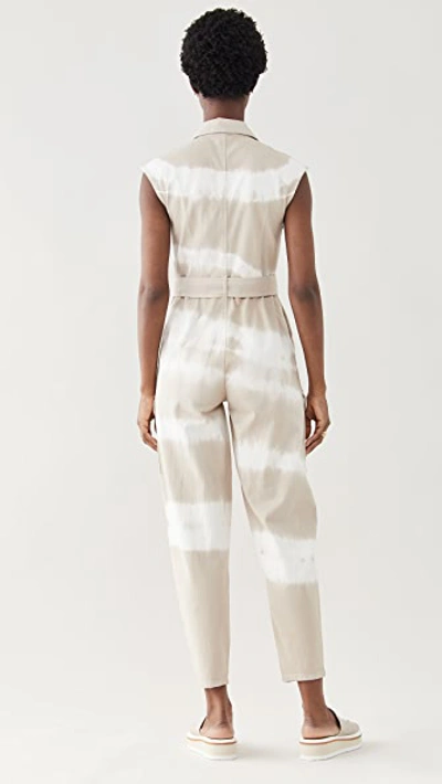 Shop Stella Mccartney Safari Tie Dye Aio Jumpsuit In Walnut