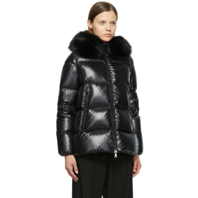 Moncler Laiche Quilted Hooded 750 Fill Power Down Jacket With Removable  Faux Fur Trim In Black | ModeSens